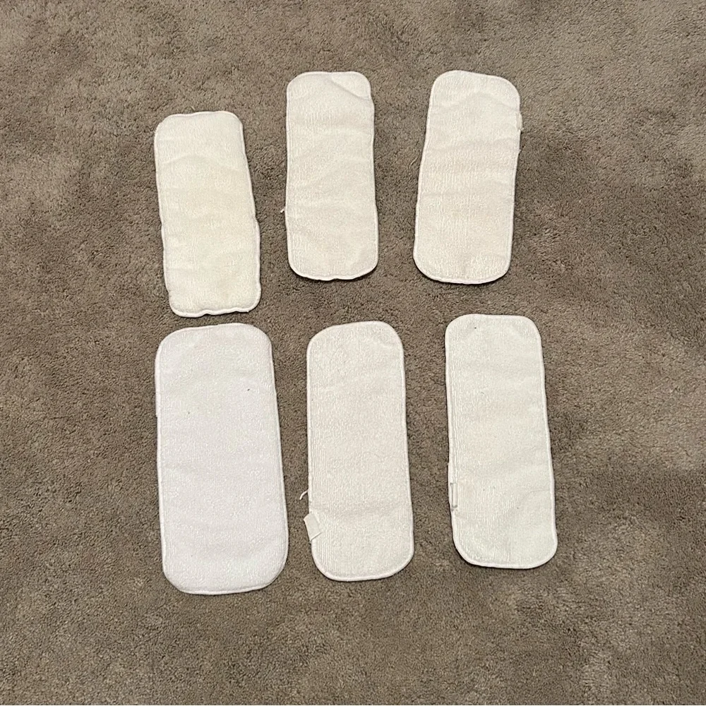 Lot of 6 Cloth diaper Microfiber Inserts